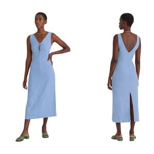 Paloma Wool Emma linen Light Blue Midi size 38